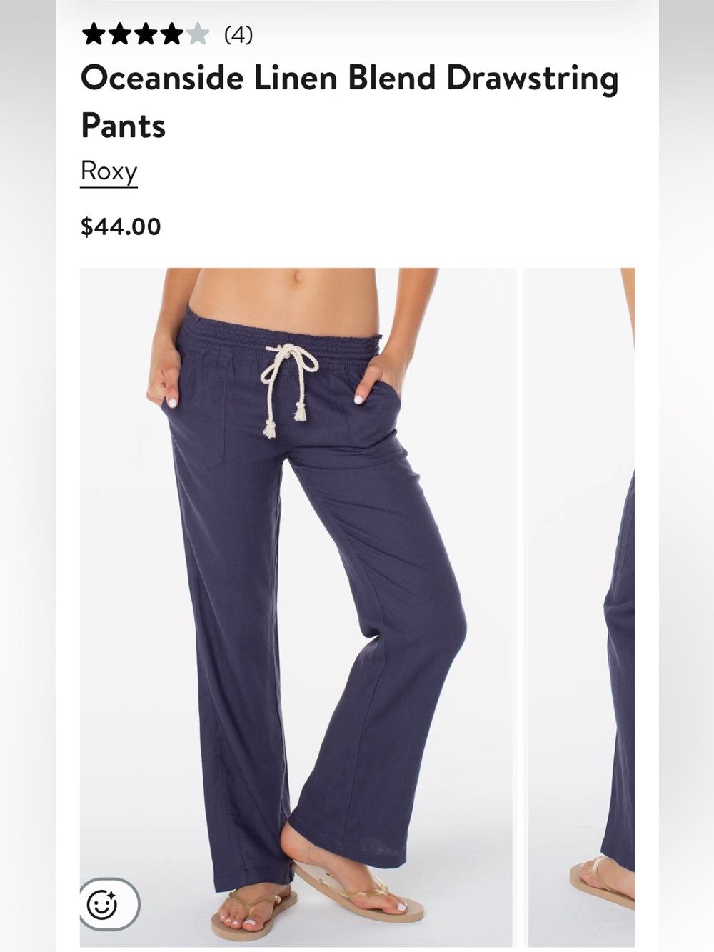 Roxy Navy Blue Women's Drawstring Pants
